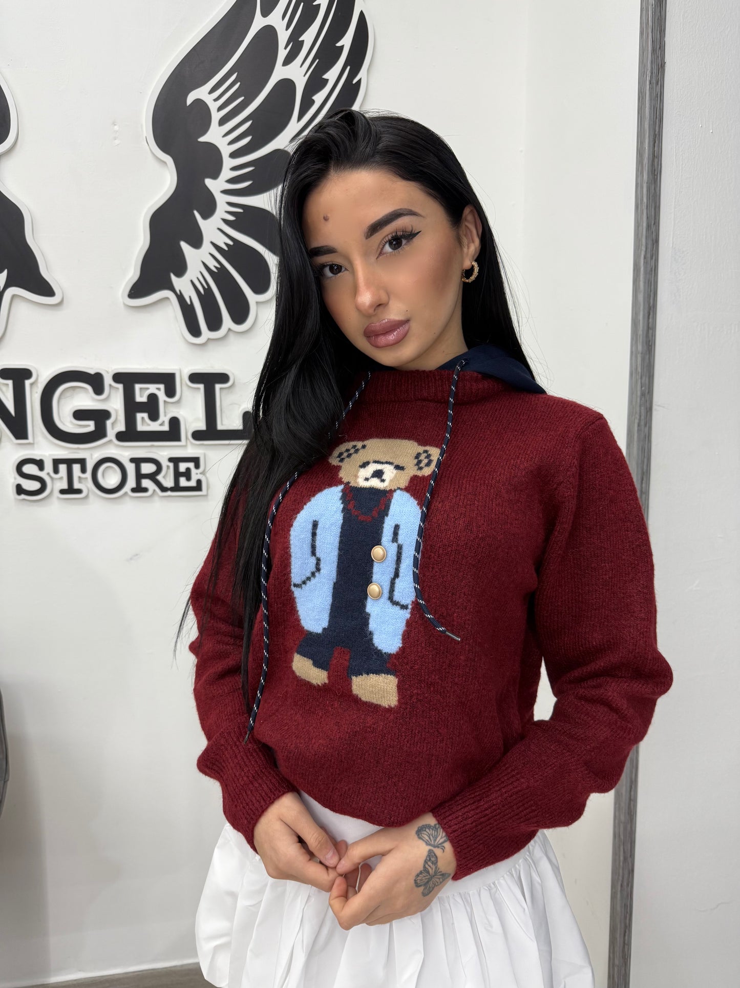 Maglioncino Bear bordeaux