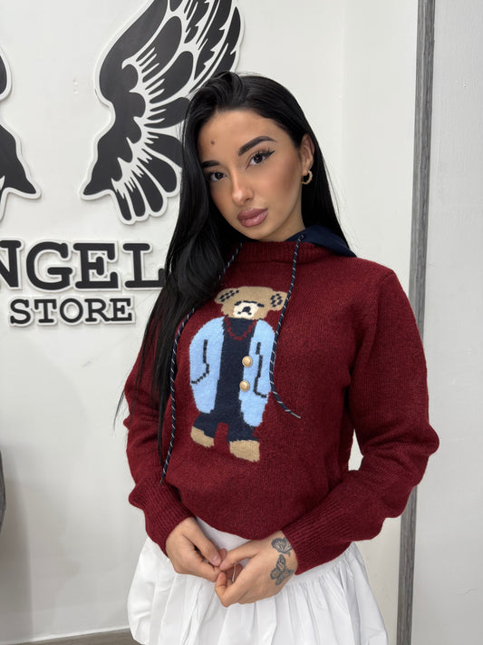 Maglioncino Bear bordeaux