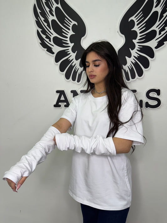 T shirt guanti bianca