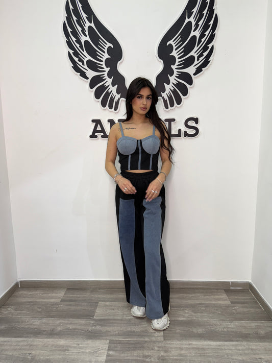 Coordset effetto Denim
